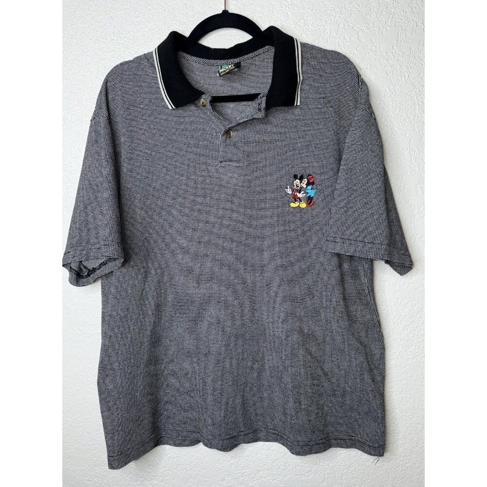 Vintage 90s The Disney Store Mickey Mouse Polo Shirt Men’s Large Golf Logo X1